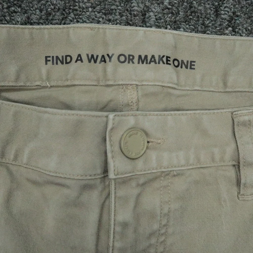 Rhone Pants Mens 36x32 Green Gray Everyday Twill 5 Pocket Straight Zip
